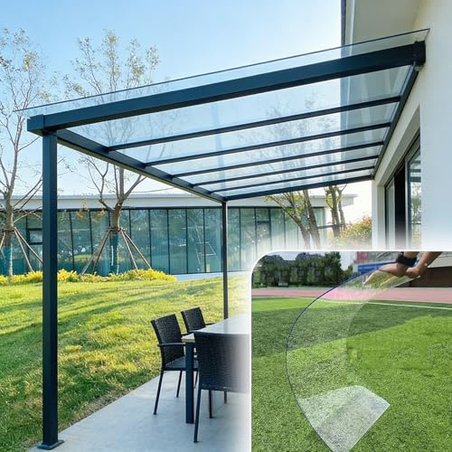 VOLDAX Polycarbonate Roofing Sheet Greenhouse Clear Film, Polycarbonate Greenhouse Panels with Strong Impact Resistance(1.22 * 9M/4 * 29.5ft)