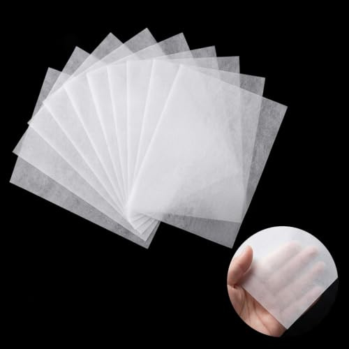 Pack of 10 double-sided adhesive film for ironing on both sides, A4 ironing film, 20 x 30 cm patch, iron-on adhesive, ironing fleece, fusible inerfacing fabric for textiles, patches, sewing