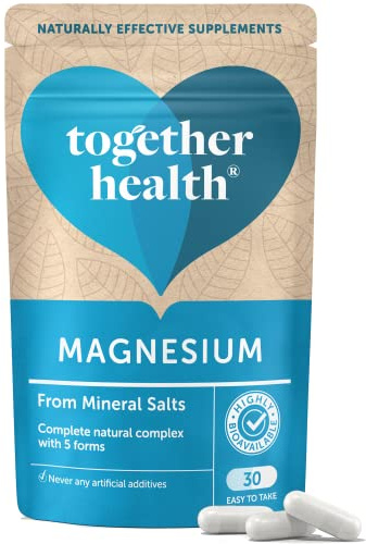 Marine Magnesium – Together Health – from Natural Marine Salts – 5 Natural Forms of Magnesium – Vegan Friendly – Made in The UK – 30 Vegecaps