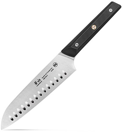 Cangshan TG Series 62182 Swedish 12C27 Steel Santoku Knife, 7-Inch, G10 Handle