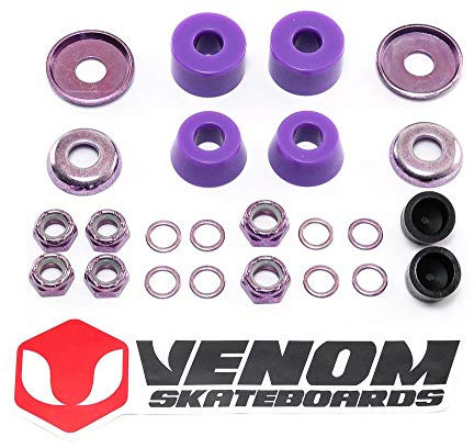 Venom Skateboards Trucks Universal Buchsen & Muttern Umbau-Kit – Zylinder – hart 96a