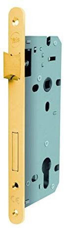 Yale Serrure de Porte en Bois Y52X10600S2 Nickel satiné, Bords Ronds, entrée 60 mm