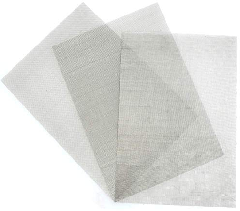 Grille Métallique Maille 30 Mesh TIMESETL 3PCS Tissu de Treillis Métallique 300 x 210 mm Maille d'acier Inoxydable Grille de Filtration en Feuilles Filtre d'écran Grille anti Insecte
