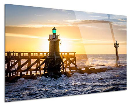 DECLINA, Tableau mural en verre acrylique, photo coucher de soleil Capbreton, déco murale moderne, impression HD, tableau photo paysage, décoration intérieure design, style bord de mer