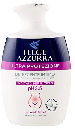 Felce Azzurra - Detergente Intimo Ultra Protezione per Igiene Intima Quotidiana Ph 3.5, Sapone Intimo Delicato Antiodore Indicato per il Ciclo, Ginecologicamente Testato Dona Freschezza a Lungo 250 ml