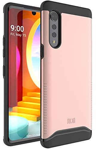 TUDIA DualShield kompatibel für LG Velvet 5G 4G Hülle, [Merge] Stoßfestes Dual Layer Dünn TPU Militär Grade Schutzhülle für LG Velvet 5G - Roségold