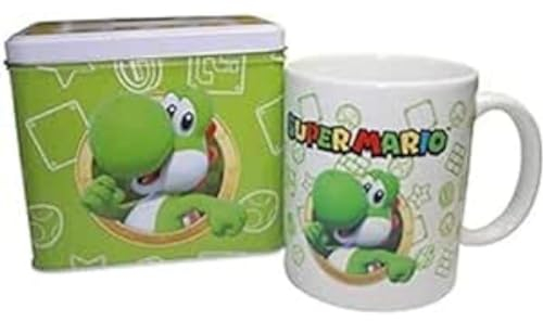 MONOGRAM Nintendo – Yoshi – Spardose aus Metall 12 x 9 x 11 cm + Tasse