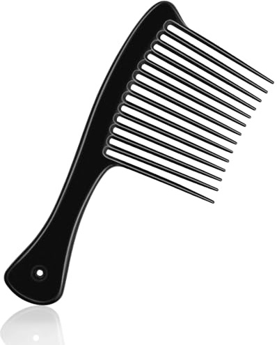 HDAJY Wide Tooth Comb, Large Thickened Hair Comb, Shower Combs for Wet Curly Straight Hair, Round Comb Teeth, no Hair Damage, Black