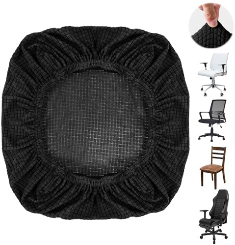 Funda para Silla de Oficina 38-52 cm Funda Elástica Silla Modernas Estilo Simplista Universal Funda de Asiento sin Respaldo para sillas de Oficina, Comedor, Bar