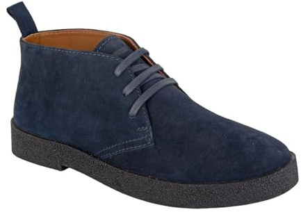 Roamers M759 Mens Real Suede Leather Lined Desert Boots (Navy Suede, UK Footwear Size System, Adult, Men, Numeric, Medium, 9)