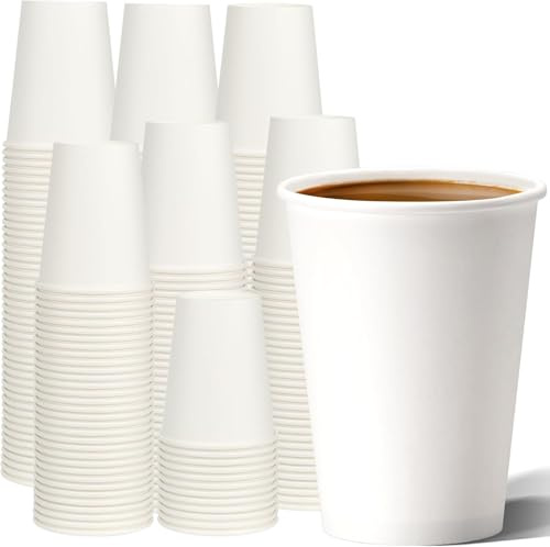 Buy & Delight 100 Pack Paper Cups 8 oz, Heavy Duty Disposable Coffee Cups, Paper Coffee Cups Hot/Cold Beverage Drinking Cup for Water Juice or Tea, Office Party Home Travel