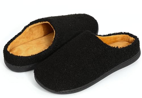 Anmerl Chaussons pour Femmes en Mousse à Mémoire Hiver Chaud Enfiler Pantoufles Maison avec Doublure en Peluche et Semelles en Caoutchouc Antidérapantes pour Intérieur et Extérieur
