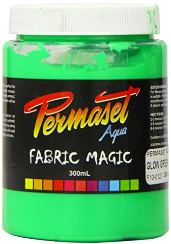 Permaset Aqua Standard 300ml Green - Screen Printing Ink for Fabric - Ideal Screen Printing Kit for Home Office, Starter Kit, Fabric Paint, Screen Printer and Other Fabric Ink