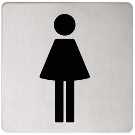 KEUCO Türschild Symbol Damen Plan 14966 Edelstahl 14966070000