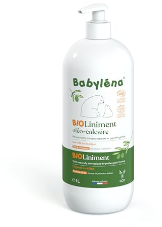 Babyléna BioLiniment Oleo-Calcaire Baby - 100% di origine naturale 1 L - Certificato Bio Senza Profumo, Liniment Made in France