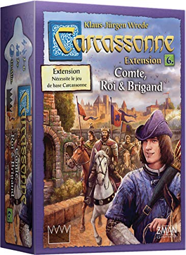 Z-Man Games – Carcassonne – Erweiterung 6 GRAF, König & Brigand – Gesellschaftsspiel – ab 7 Jahren – 2-6 Spieler – 40 Minuten