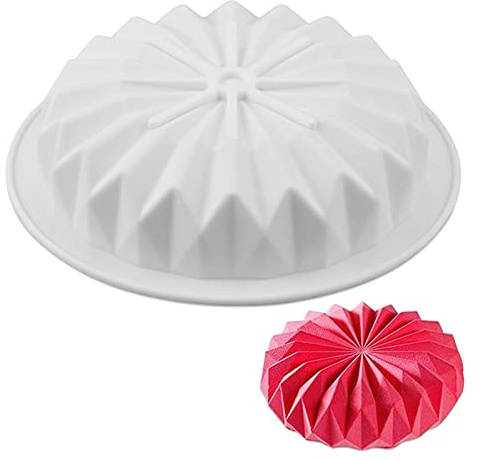 3D Diamant Formad Silikon Tårtform för puddingar, isbitar geléskum 3D fondant, non-stick, professionell silikon bakform återanvändbar, återanvändbar, för chokladbröd