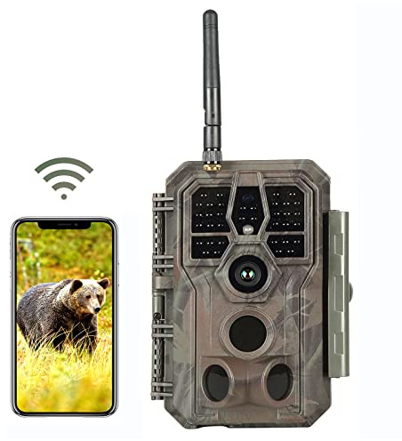 Folgtek WiFi Game Camera Wildlife Trail Cam 48MP 1296P HD Video with 100ft Night Vision Distance & Motion Detection IP66 Waterproof 2.4'' LCD Screen 120° Wide Angle for Hunting Surveillance