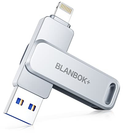 MFi Certified 128GB Photo Stick for iPhone Flash Drive,USB Memory Stick Thumb Drives High Speed USB Stick External Storage Compatible for iPhone/iPad/Android/PC