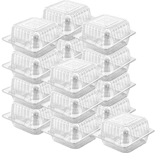 200 Count Clear Plastic Hinged Take Out Containers Clamshell Takeout Tray