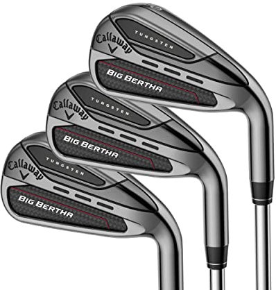 Callaway Herren CG IR Big Bertha 23 Golfschläger-Eisen-Sets, Schwarz und Rot