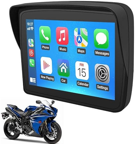 5 touch screen portatile GPS CarPlay Android Auto Moto Navigatore Wireless CarPlay impermeabile doppio Bluetooth GPS Navigazione Wireless CarPlay Android Auto