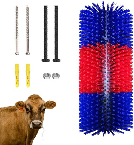 Spazzola per grattare e raschiare cavalli e mucche, spazzole semi-rotonde, 40 cm, tappetino per massaggio, in nylon, cavallo