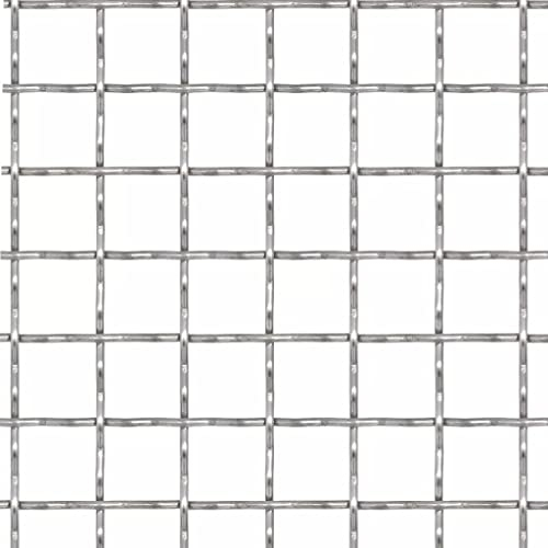 Ailgely Drahtgitter Wellengitter Edelstahl 50×50 cm 11×11×2 mm, Metallgitter als Volierendraht, Kaninchendraht, Wühlmausgitter für Hochbeet im Garten