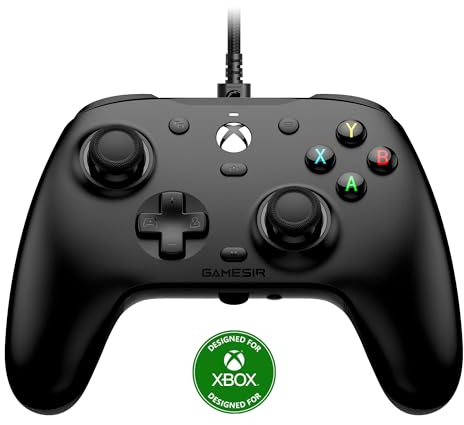 GameSir G7 HE Mando con Cable, Mando con Licencia Oficial para Xbox Series X|S, Xbox One, Windows 10|11, PC, Mando de Videojuegos con Sticks de Efecto Hall (Negro)