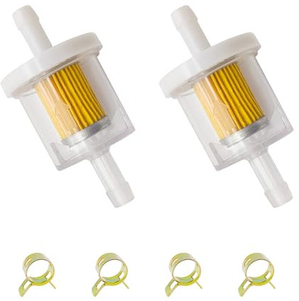 YGQ Kraftstofffilter Benzinfilter 40 Micron 1/4 Inline Kit für Briggs & Stratton 691035 493629 84001895 794079 56002 Toro MTD Craftsman Kawasaki 49019-0027