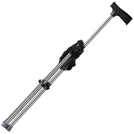 perfk Bastón de trekking con asiento, silla plegable con patas antideslizantes, taburete portátil para montañismo, playa, viajes, personas mayores