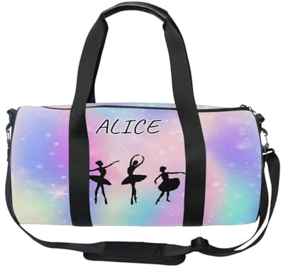 Borsa da danza personalizzata per ragazza, borsa da sport multicolore luminosa astratta, borsa da sport, borsa da week-end, borsa da viaggio, borsa da ginnastica, Colore 2