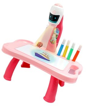 mophrati Proiettore per bambini Tavolo da disegno artistico Portatile Carino Pulsante di ricambio Interruttore Tavola da disegno Giocattolo Regalo di compleanno