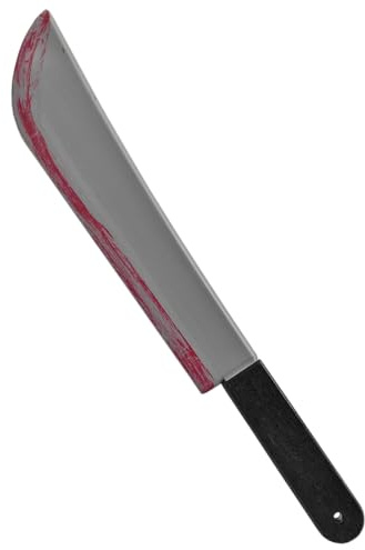 Acan Tradineur - Machete sangriento de plástico, complemento para disfraces de carnaval, Halloween, cosplay, fiestas - 54 cm