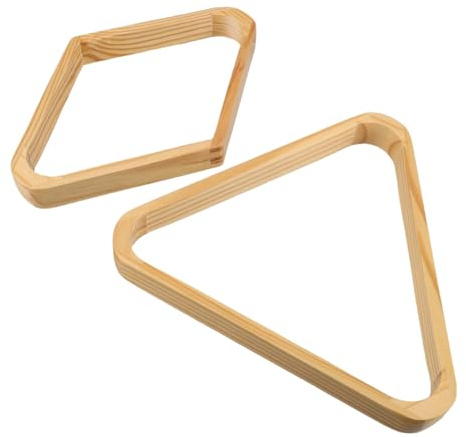 Hemobllo Triángulo De Billar De Madera Maciza 2 Piezas Soporte para Bolas De Billar Pequeño y Grueso Marco Triangular 9 Bolas Accesorios Profesionales para Juego Doméstico y Comercial