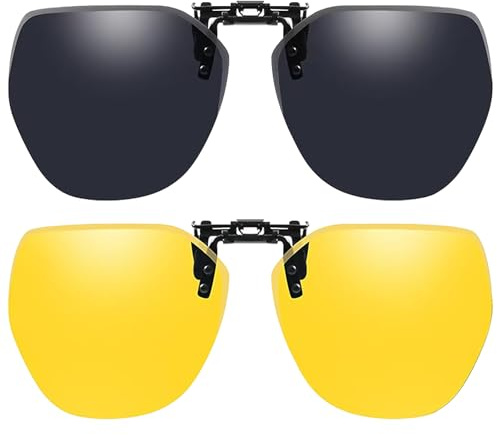 Galenecx 2 Pièces Lunettes de soleil polarisées à clipse