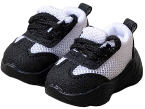 niannyyhouse Scarpe sportive casual per bambola di peluche da 15 cm, 1/6 BJD, accessori per vestire, 1 paio (nero)