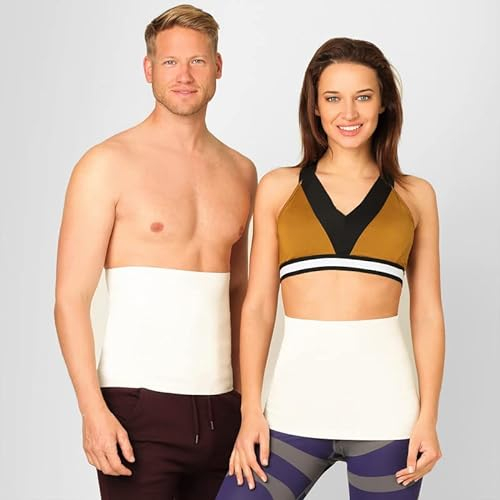 BeFit24 Pancera in Lana Angora per Uomo e Donna - Fascia Termica, Bianco