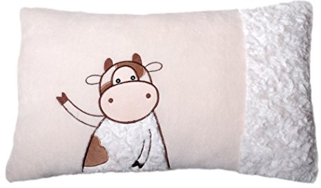 Inwolino 7822 – gosig kudde ko millie, kräm/brun, ca 40 x 25 cm, gosig kudde, babykudde, barnkudde