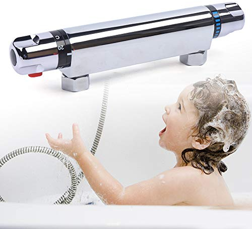 Duschthermostat Brausethermostat, WUPYI2018 Thermostat Mischbatterie Dusche Armatur mit Temperatureinstellung und Durchflusseinstellung 38 °C Sicherheitstaste DHL