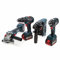 Bosch 0615990M2B 18 V schnurloses Werkzeugset LBAG43-3 x 4 Ah Batterien + Tasche, Blau