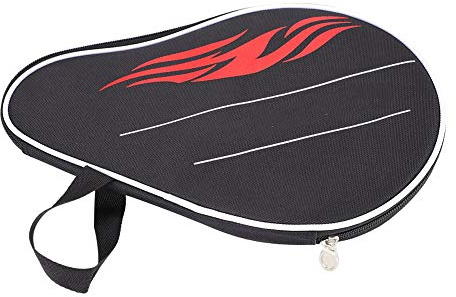 Housse de Raquette de Ping-Pong Lisse, Fait de Tissu Oxford + éponge pour Ranger Les Raquettes et Balles de Tennis de Table（Noire