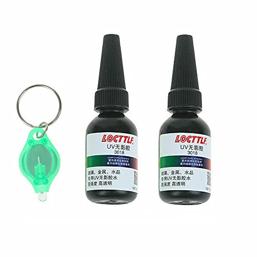 10ML De Pegamento UV, 2 PC Adhesivo De Curado, Vidrio De Cristal Transparente Dedicado 5 Segundo Líquido De Reparación Rápida 3018 Pegamento Artesanías Adhesivo Transparente