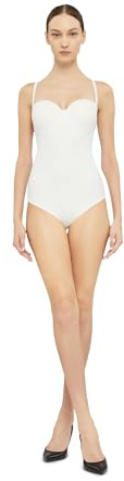 Wolford Mat de Luxe Forming String Body for Women Shapewear Bodysuit Adjustable Comfortable Fit Seamless Stylish Lingerie White Medium Cup B