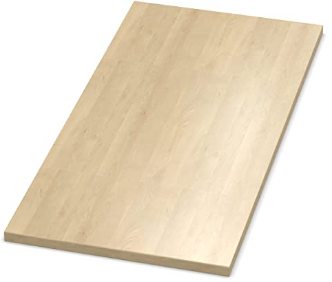 AUPROTEC Tischplatte 19mm Mandal Ahorn Natur 1600 mm x 800 mm Holzplatte Dekor Spanplatte mit 2mm ABS Kante Auswahl: 160x80 cm
