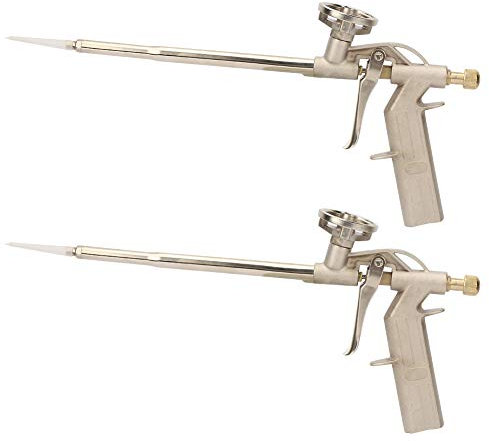 2PCS Spray Foam Expanding Gun, Aluminum Alloy Foam Gun Heavy Duty Metal Expanding Foam Gun Applicator Filling Sealing Dispenser Gun for Windows Doors Insulating Sealing