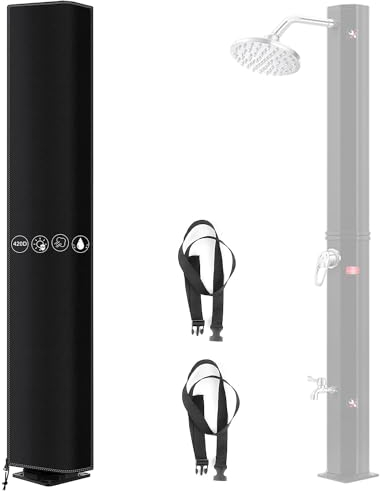 Lametta Housse Douche Solaire,Housse de Protection Solaire 600D Oxford étanche avec revêtement UV et PU et Haute résistance à la déchirure, avec poignée et Ouvertures d'aération (67x220cm)