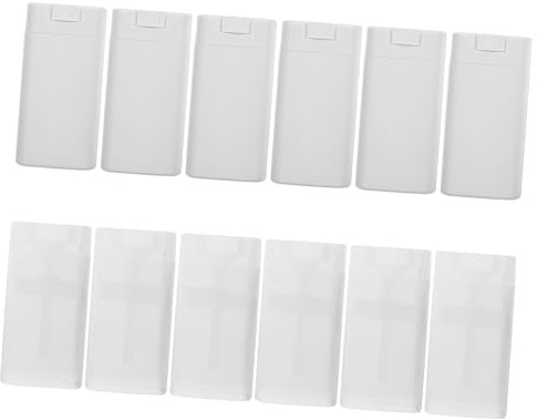 Mipcase 12st Transparent Cremeflaskor Med Läckageskydd Återanvändbara Plastflaskor För Essentiella Oljor Och Kräm För Sminkväska Och Resor