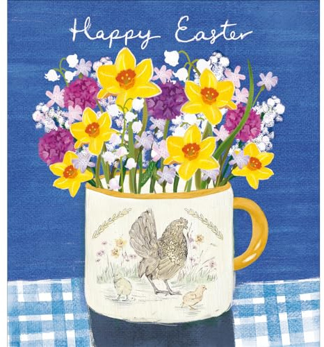Pack of 5 Happy Easter Spring in A Mug Artistic Pack of Easter Greeting Cards 603341