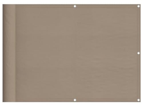 vidaXL Pantalla de Balcón, Mampara de Privacidad, Toldo Protector, Decoración para Jardín Patio Terraza Piscina, 100% Poliéster Oxford Taupe